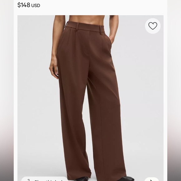 lululemon athletica Pants - Lululemon Daydrift Trouser Pant Brown Wide Leg High Rise XS
